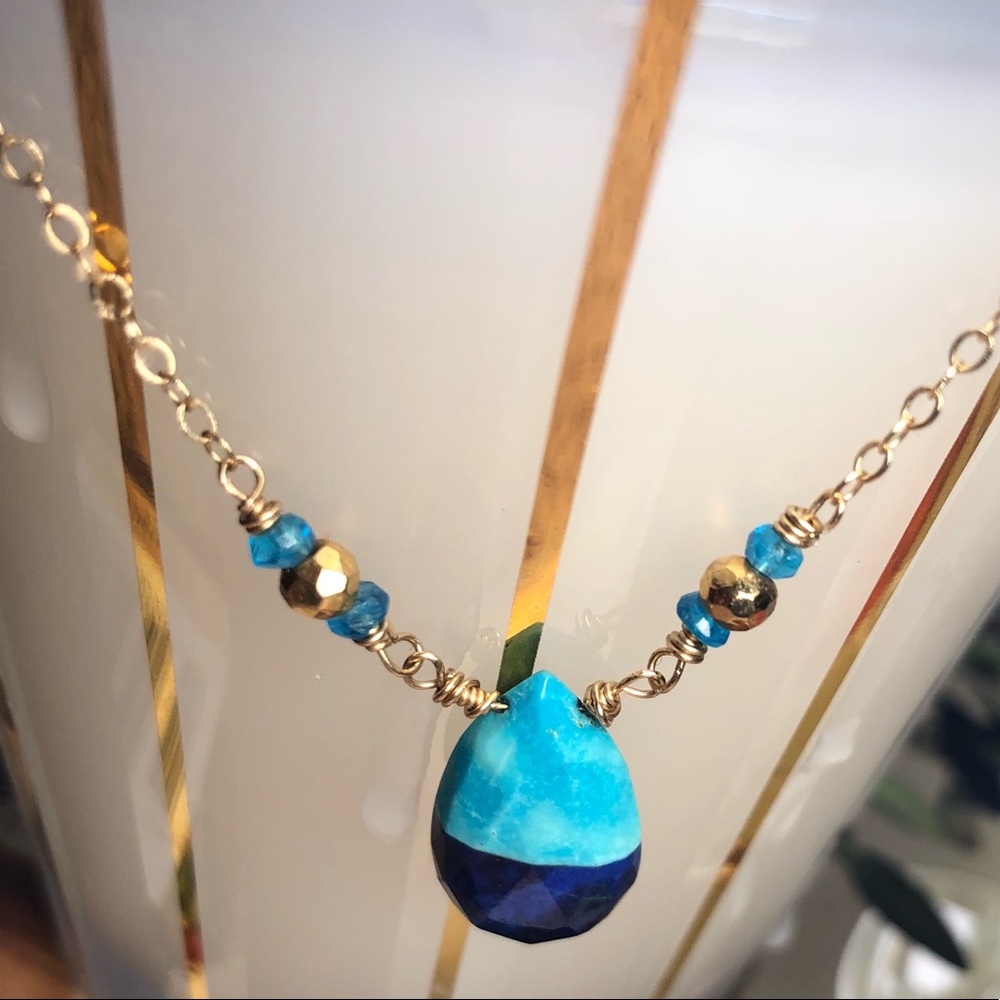 Turquoise and Sapphire Necklace